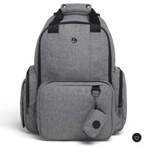 NEW Huggies Baby Backpack Gray Insulated Changing Pad Stroller Straps